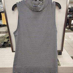 Croft and Barrow navy and white striped tank